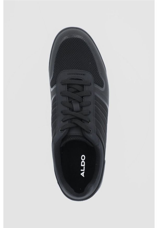 Aldo Buty kolor czarny. Nosek buta: okrągły. Zapięcie: sznurówki. Kolor: czarny. Materiał: guma