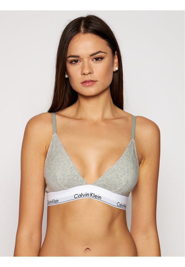 Calvin Klein Underwear Biustonosz braletka 000QF1061E Szary. Kolor: szary. Materiał: bawełna