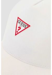 Guess - GUESS Biała czapka z daszkiem. Kolor: biały. Materiał: bawełna #4