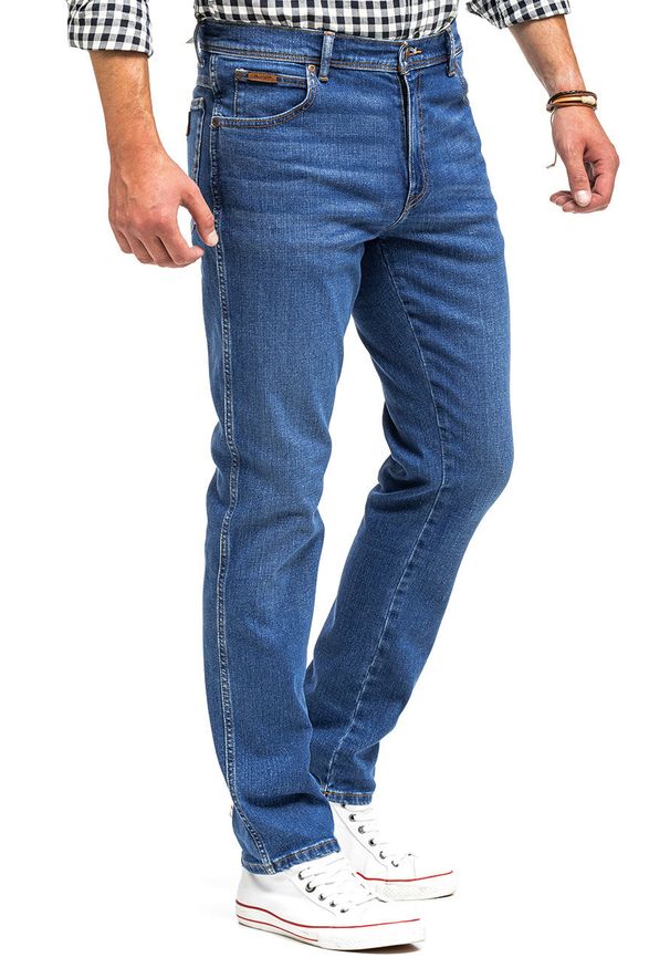 Wrangler - WRANGLER TEXAS SLIM MĘSKIE SPODNIE JEANSOWE BANGING W12SHN58Q 112142830