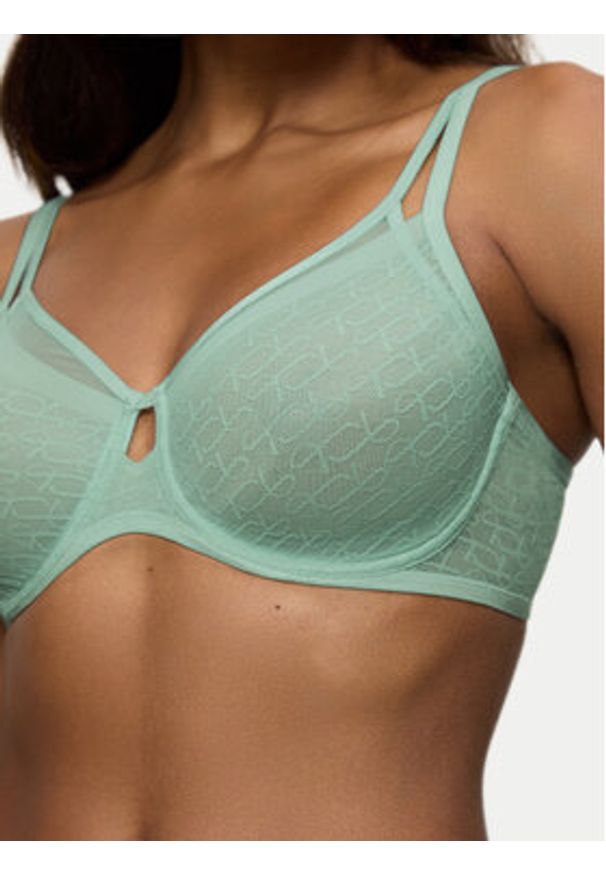 Triumph Biustonosz z fiszbiną Signature Sheer 10215906 Zielony. Kolor: zielony. Materiał: syntetyk