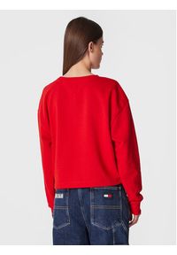 Tommy Jeans Bluza Essential DW0DW14851 Czerwony Regular Fit. Kolor: czerwony. Materiał: bawełna #3