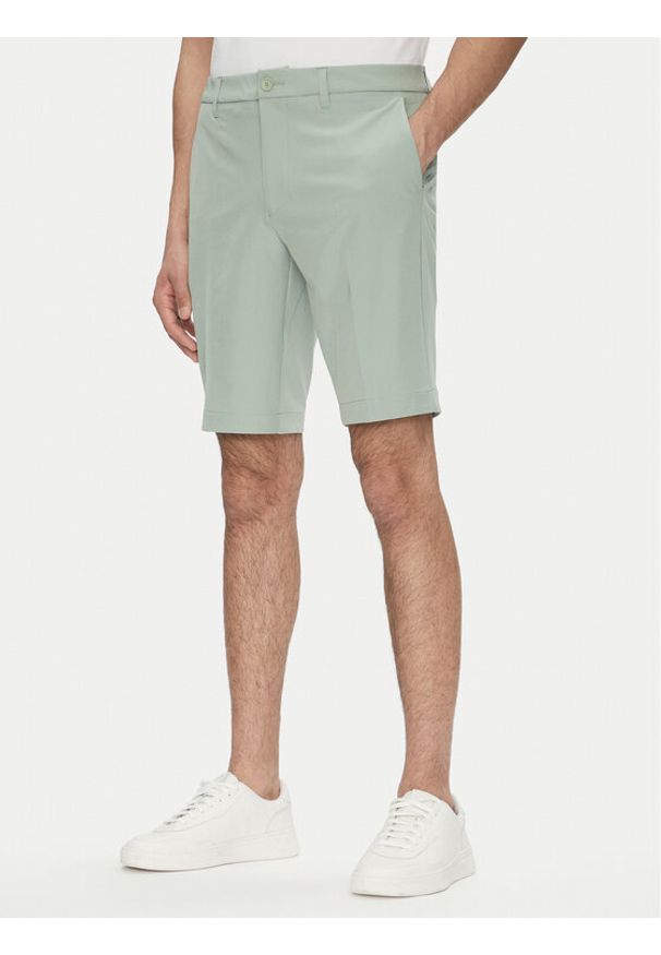 BOSS Szorty materiałowe S_Commuter_10.5 inch 50540337 Zielony Slim Fit. Kolor: zielony. Materiał: syntetyk
