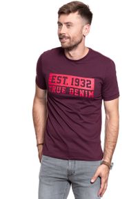 Mustang - MUSTANG T SHIRT Alex C Print WINETASTING 1008654 8355. Wzór: nadruk #7