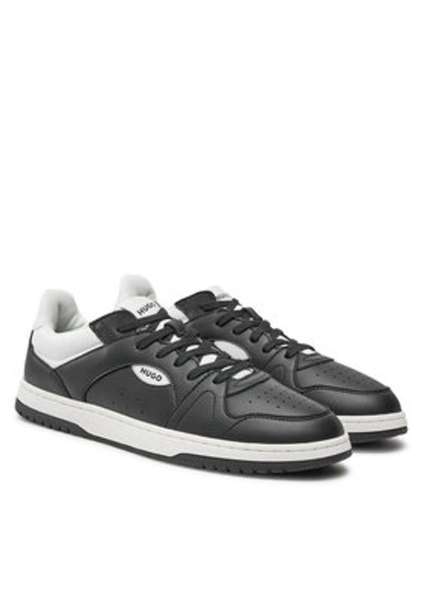 Hugo - HUGO Sneakersy Hadrian 50536201 Czarny. Kolor: czarny. Materiał: skóra