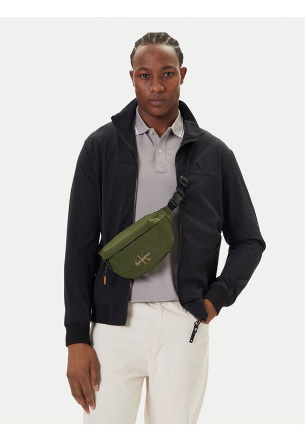 Calvin Klein Nerka Bold Waistbag LV04D3116G Khaki. Kolor: brązowy. Materiał: materiał