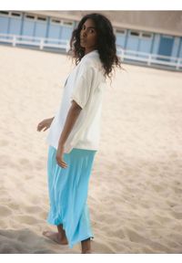 Reserved - Sukienka z wiskozy - turkusowy. Kolor: turkusowy. Materiał: wiskoza. Wzór: gładki. Typ sukienki: proste