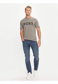 BOSS - Boss T-Shirt Thinking 1 50481923 Szary Regular Fit. Kolor: szary. Materiał: bawełna