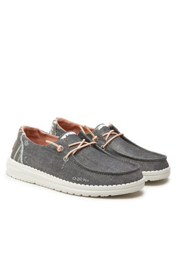 Hey dude - Hey Dude Półbuty Wendy Boho 40054-030 Szary. Kolor: szary. Materiał: materiał. Styl: boho