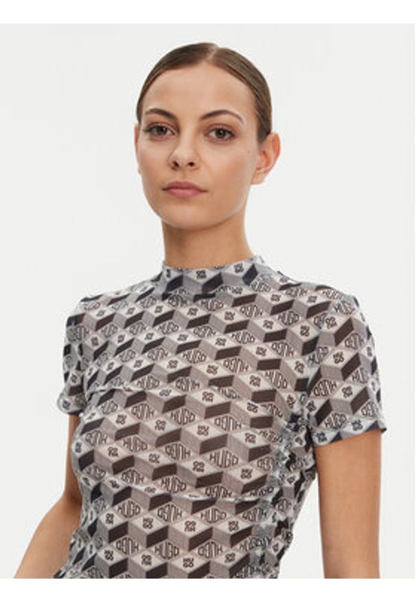 Hugo - HUGO T-Shirt 50537187 Kolorowy Regular Fit. Materiał: syntetyk. Wzór: kolorowy