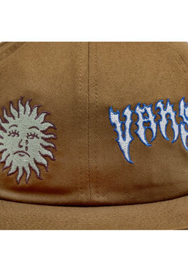 Vans Czapka z daszkiem Sunface Jockey VN000GKACR61 Brązowy. Kolor: brązowy. Materiał: materiał