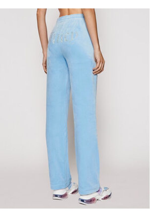Juicy Couture Spodnie dresowe Tina JCAPW045 Błękitny Regular Fit. Kolor: niebieski. Materiał: syntetyk