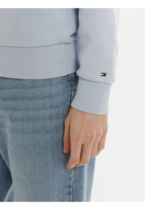 TOMMY HILFIGER - Tommy Hilfiger Bluza Modern Script Graphic WW0WW43842 Błękitny Regular Fit. Kolor: niebieski. Materiał: bawełna