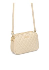 Kazar - Skórzana torebka na pasku zdobiona pikowaniem. Kolor: beżowy. Wzór: aplikacja. Materiał: skórzane. Styl: biznesowy, casual #7