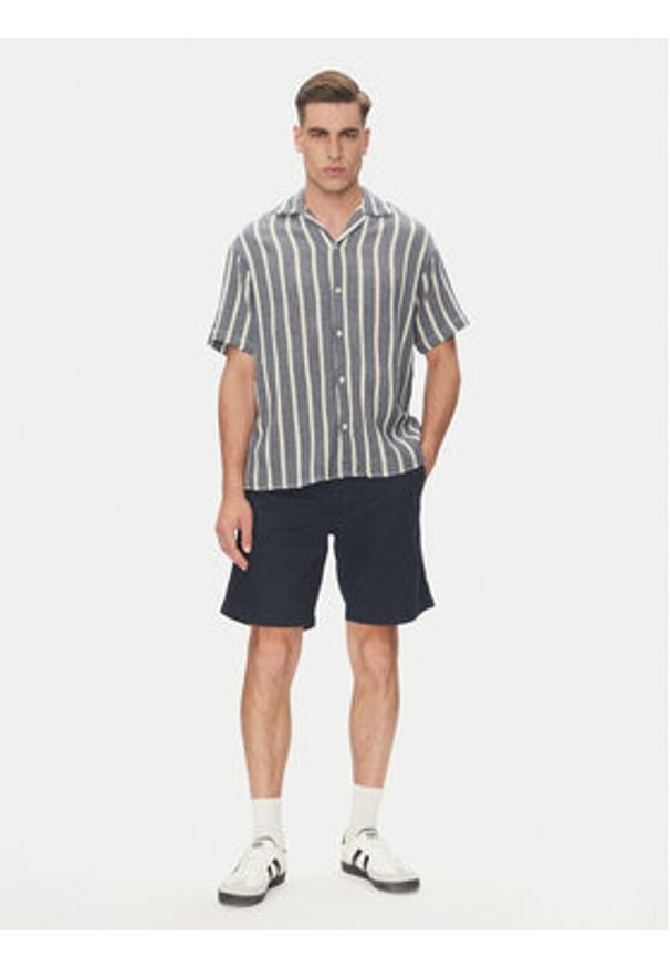 Jack & Jones - Jack&Jones Koszula Coba 12271060 Granatowy Relaxed Fit. Kolor: niebieski. Materiał: bawełna