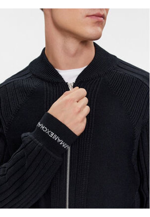 Armani Exchange Kardigan 3DZE6A ZM1LZ 1583 Granatowy Regular Fit. Kolor: niebieski. Materiał: syntetyk