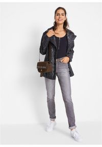 bonprix - Dżinsy o kroju mom, mid waist, z wygodnym stretchem. Okazja: na co dzień. Kolor: szary. Styl: casual #3