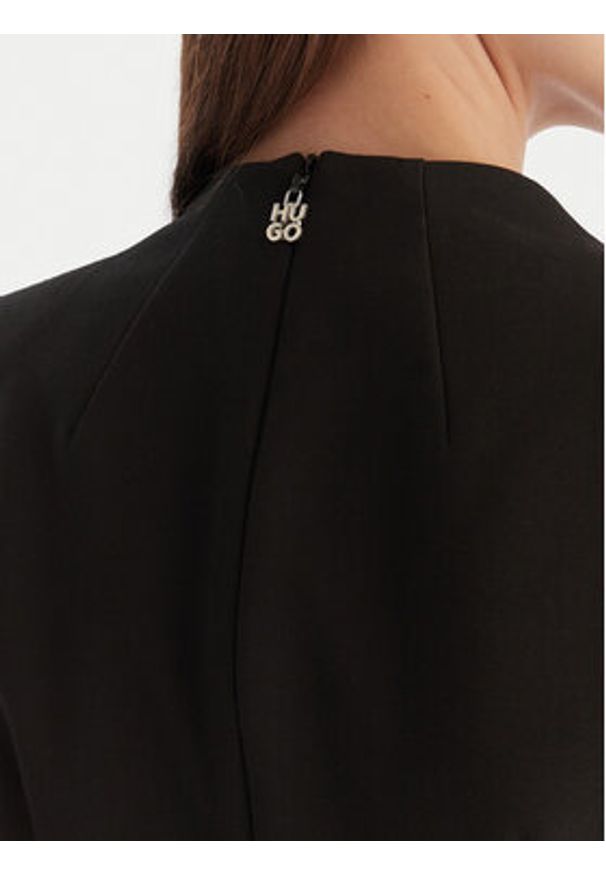 Hugo - HUGO Sukienka koktajlowa Kelendi 50547655 Czarny Slim Fit. Kolor: czarny. Materiał: wiskoza, syntetyk. Styl: wizytowy