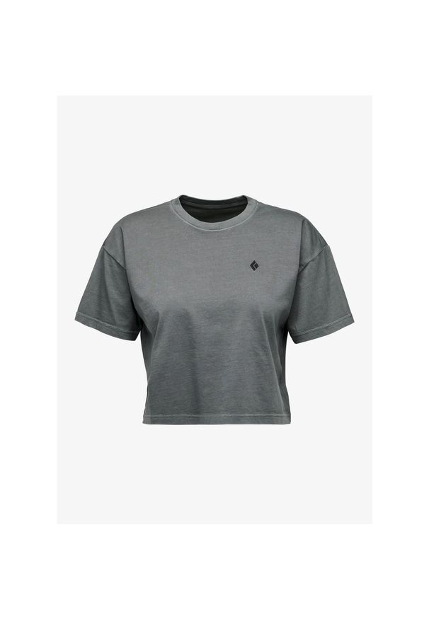 Koszulka bawełniana damska Black Diamond Diamond Crop SS Tee. Kolor: szary. Materiał: bawełna