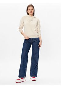 Tommy Jeans Bluza Serif Linear DW0DW15649 Beżowy Regular Fit. Kolor: beżowy. Materiał: bawełna, syntetyk #2