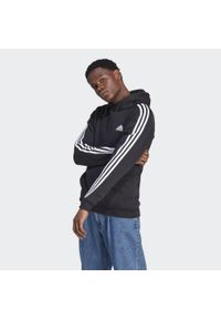 Adidas - Bluza męska adidas Essentials Fleece 3-Stripes Hoodie. Typ kołnierza: kaptur. Kolor: biały, wielokolorowy, czarny. Materiał: polar, materiał