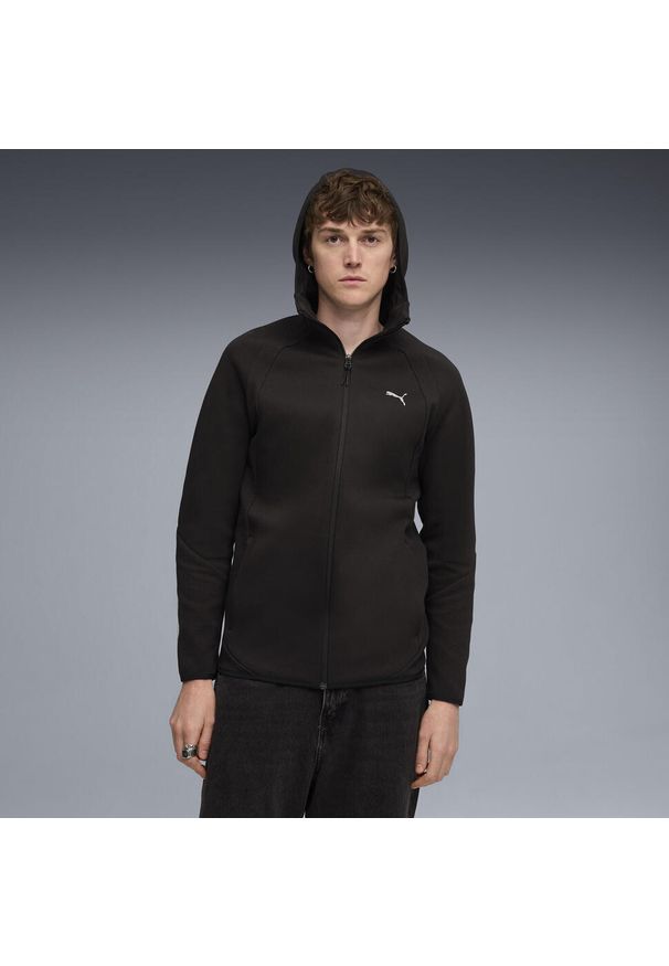 Puma - Męska bluza Evostripe z kapturem PUMA. Typ kołnierza: kaptur. Kolor: czarny, biały, wielokolorowy. Sport: bieganie