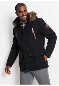 bonprix - Hydrofobowa kurtka zimowa z odpinanym kapturem. Typ kołnierza: kaptur. Kolor: czarny. Sezon: zima. Styl: sportowy #1