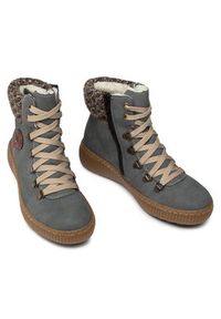Rieker Trzewiki Z6648-14 Niebieski. Kolor: niebieski. Materiał: skóra #6