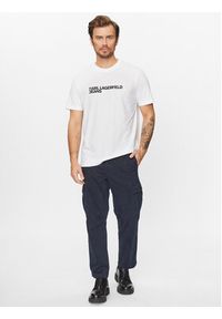 Karl Lagerfeld Jeans T-Shirt 235D1707 Biały Regular Fit. Kolor: biały. Materiał: bawełna