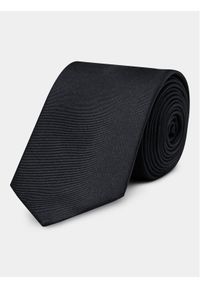 Calvin Klein Krawat Twill Solid Silk Tie K10K112320 Czarny. Kolor: czarny. Materiał: jedwab