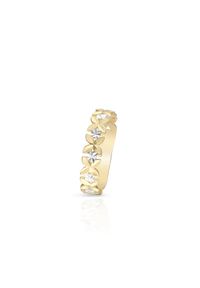 W.KRUK Unikalny Pierścionek Złoty - złoto 375, Bez kamienia - ZAZ/PZ496BK. Materiał: złote. Kolor: złoty. Wzór: aplikacja, ze splotem, kwiaty