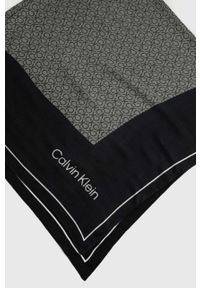Calvin Klein chusta damska kolor czarny wzorzysta. Kolor: czarny #2