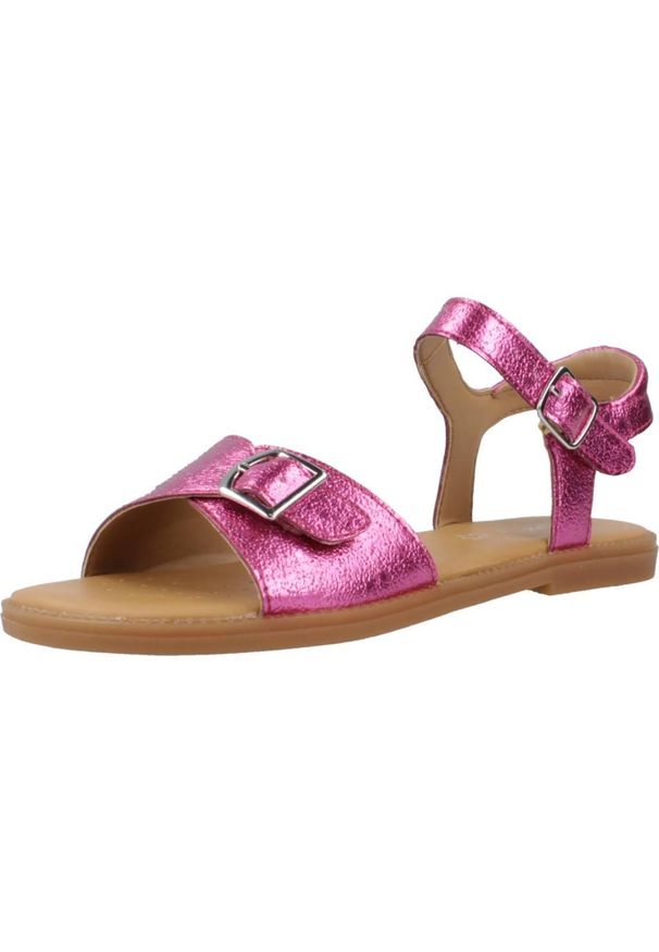 Geox - Sandały GEOX J S.KARLY G. D Rose. Kolor: różowy. Materiał: syntetyk. Sezon: lato