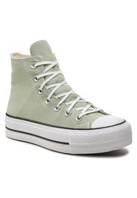 Converse Trampki Chuck Taylor All Star Lift HI A03541C Zielony. Kolor: zielony. Materiał: materiał