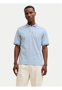 Jack & Jones Polo Blualves 12274681 Błękitny Regular Fit. Typ kołnierza: polo. Kolor: niebieski. Materiał: bawełna #1