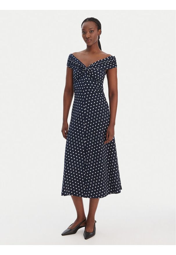 MICHAEL Michael Kors Sukienka codzienna MR683GLKA7 Granatowy Regular Fit. Okazja: na co dzień. Kolor: niebieski. Materiał: syntetyk. Typ sukienki: proste. Styl: casual