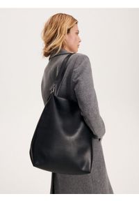 Reserved - Duża torba - czarny. Kolor: czarny. Materiał: skórzane #1