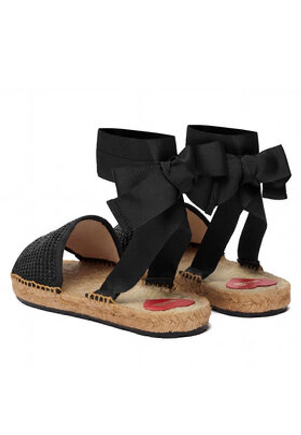 Love Moschino - LOVE MOSCHINO Espadryle JA16222G0OJR100A Czarny. Kolor: czarny. Materiał: syntetyk