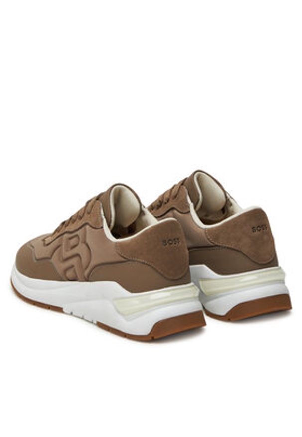 BOSS Sneakersy Skylar 50547983 Brązowy. Kolor: brązowy. Materiał: materiał
