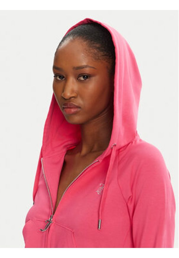 Juicy Couture Bluza Ola JCWAS125310 Różowy Slim Fit. Kolor: różowy. Materiał: bawełna