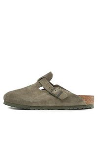 Birkenstock Klapki Boston 1024721 Zielony. Kolor: zielony. Materiał: welur, skóra #4