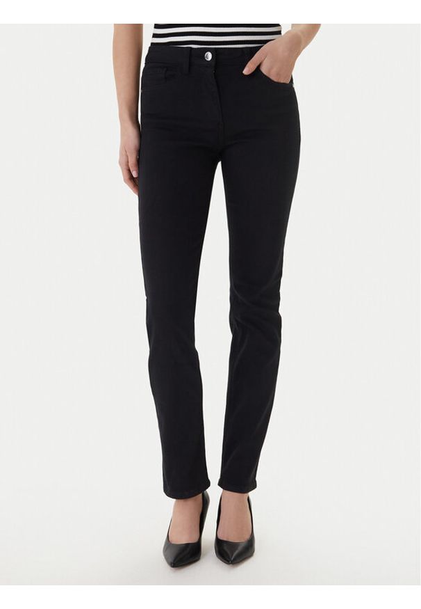 Morgan Jeansy 251-PETROI Czarny Slim Fit. Kolor: czarny