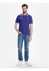 La Martina Polo VMP006 PK001 Niebieski Slim Fit. Typ kołnierza: polo. Kolor: niebieski. Materiał: bawełna #5