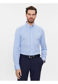 BOSS - Boss Koszula 50469378 Błękitny Regular Fit. Kolor: niebieski. Materiał: syntetyk