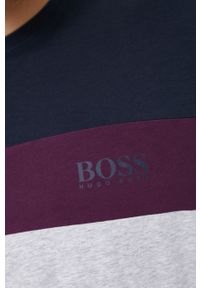 BOSS - Boss - Longsleeve piżamowy. Kolor: niebieski. Długość: długie. Wzór: nadruk #3