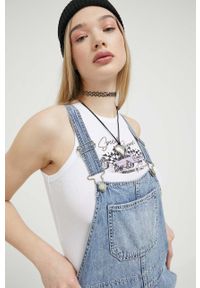 Hollister Co. ogrodniczki jeansowe. Kolor: niebieski #6