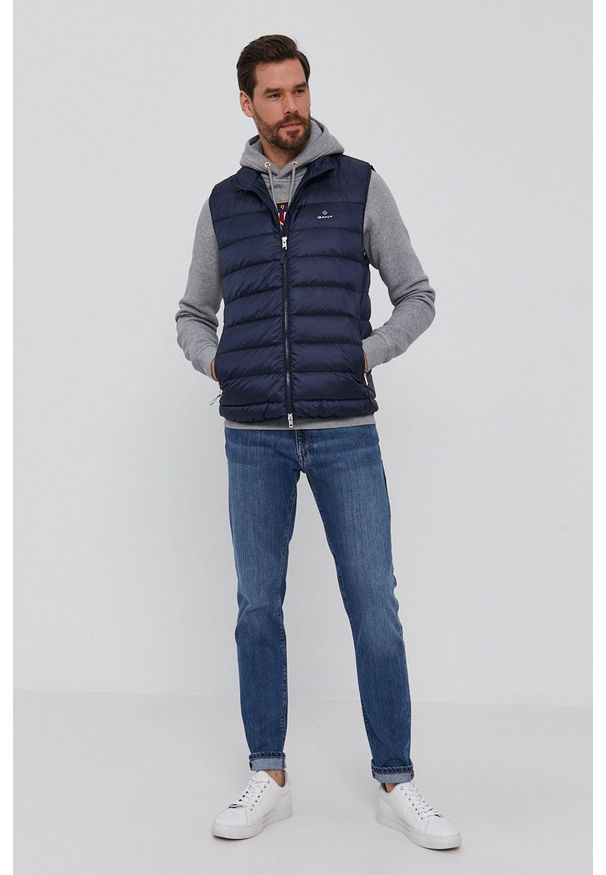 GANT - Gant - Bluza. Okazja: na co dzień. Kolor: szary. Wzór: aplikacja. Styl: casual