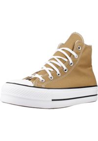 Converse - Kapcie CONVERSE CHUCK TAYLOR ALL STAR PLATFORM Brązowy. Kolor: brązowy. Materiał: tkanina. Obcas: na platformie. Model: Converse All Star