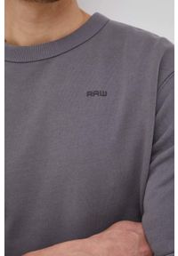 G-Star RAW - G-Star Raw bluza bawełniana D21141.B782 męska kolor szary z aplikacją. Kolor: szary. Materiał: bawełna. Wzór: aplikacja #5