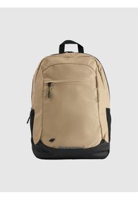 4f - 4F Plecak miejski (20 L) z zapinaną kieszenią na laptop - beżowy Uniwersalny. Kolor: beżowy. Materiał: syntetyk, tkanina, materiał. Wzór: gładki. Styl: casual, elegancki
